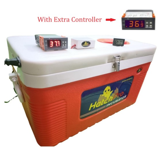 Hatchpro 90 egg incubator + Extra Controller | fully automatic with Humidity display , Automatic Egg Turning Tray in ABS Fibre body