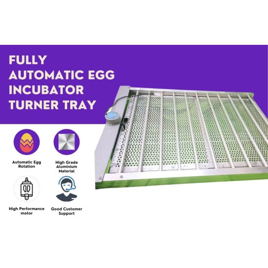 Hatchpro 42 eggs incubator for egg hatching machine | with aluminum turning tray | Fully automatic egg incubator and ABS Fibre Body (42 Eggs Capacity)